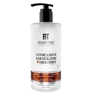 Beauty Tree Caffeine & Biotin Revitalize + Hair Conditioner With Biotin & Onion Extract Reduces Hair Fall, Promotes Hair Growth 300 ml