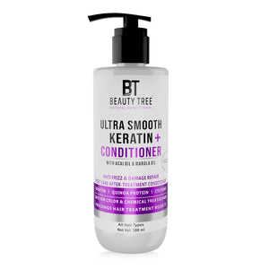 Beauty Tree Ultra Smooth Keratin Plus Cream Hair Conditioner | For Dry & Damaged Hair | Conditioner for Strengthening and Repairing Hair, With Wheat Protein, For Men & Women 300 ml