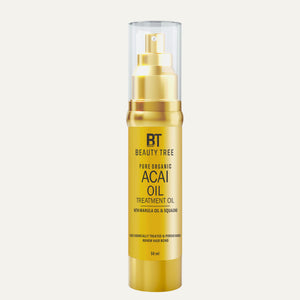 Beauty Tree Acai Oil Hair Serum with Marula Oil Vitamin E & Squalene | Protection and Shine, For Dry, Flyaway & Frizzy Hair, For Women & Men 50 ml