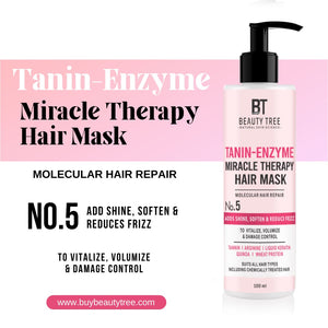 Beauty Tree Professional Tanin Enzyme Miracle Therapy hair mask No.5 With Tannin, Arginine, Liquid Keratin For provide smoothing, deep hydration 100 ml