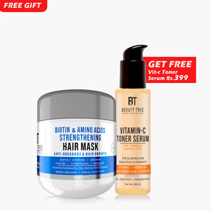 Beauty Tree Professional Biotin & Amino Acids Strengthening Hair Mask | Keratin Hair Cream For Women & Men 500 ml