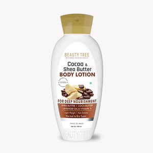 Beauty Tree Cocoa & Shea Butter Body Lotion Moisturizer | For Glowing & Soft Skin | For Women & Men 400 ml