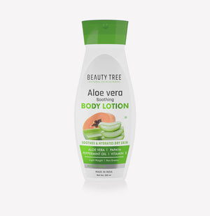 Beauty Tree Skin Aloe Vera Body Lotion with Aloe Vera & Papaya | Hydrating Moisturizing Soothing Skin | For Women & Men 200 ml