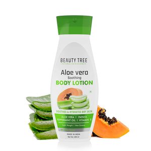 Beauty tree Skin aloe vera Body Lotion With Aloevera, Papaya For Soothes Dry & Itchy Skin 200 ml