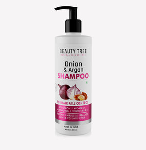 Beauty Tree Onion and Argan Oil Hair Shampoo With Onion For Hair Growth & Hair Fall Control | Sulphate Free Parabens Free 200 ml