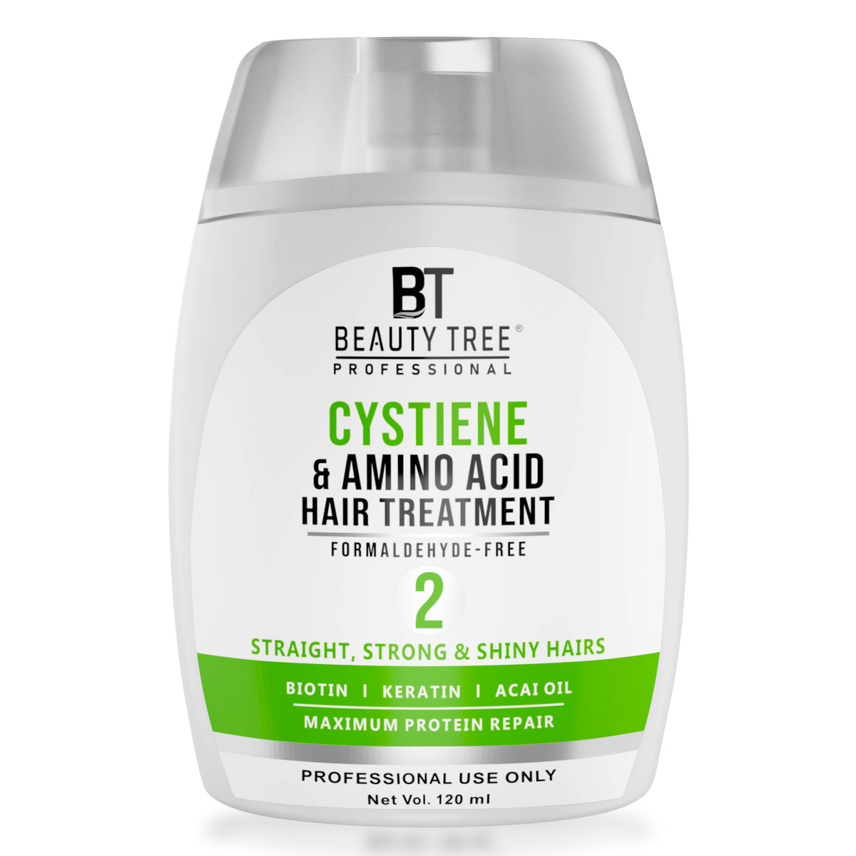 Beauty Tree Cysteine Plus Amino Acids Hair Treatment For Damage Repair | For Salon Smooth Straight Hair | Formaldehyde Free | Smell Free For Women & Men 120 ml