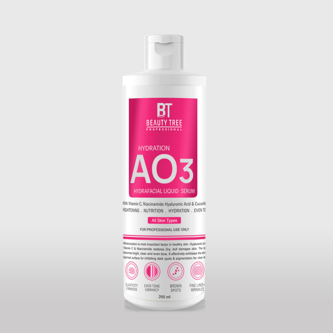 Beauty Tree Professionals Clearing AO3 Hydrafacial Liquid Face Serum | For Deep Cleansing | Women & Men 250 ml