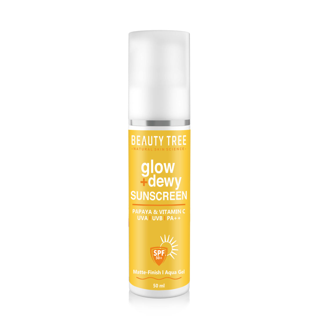 Beauty Tree Glow + Dewy Sunscreen Gel with SPF 50 ++++ | For Sun Protection | For Glowing Skin | UVA /UVB Protection | Women & Men 50 ml