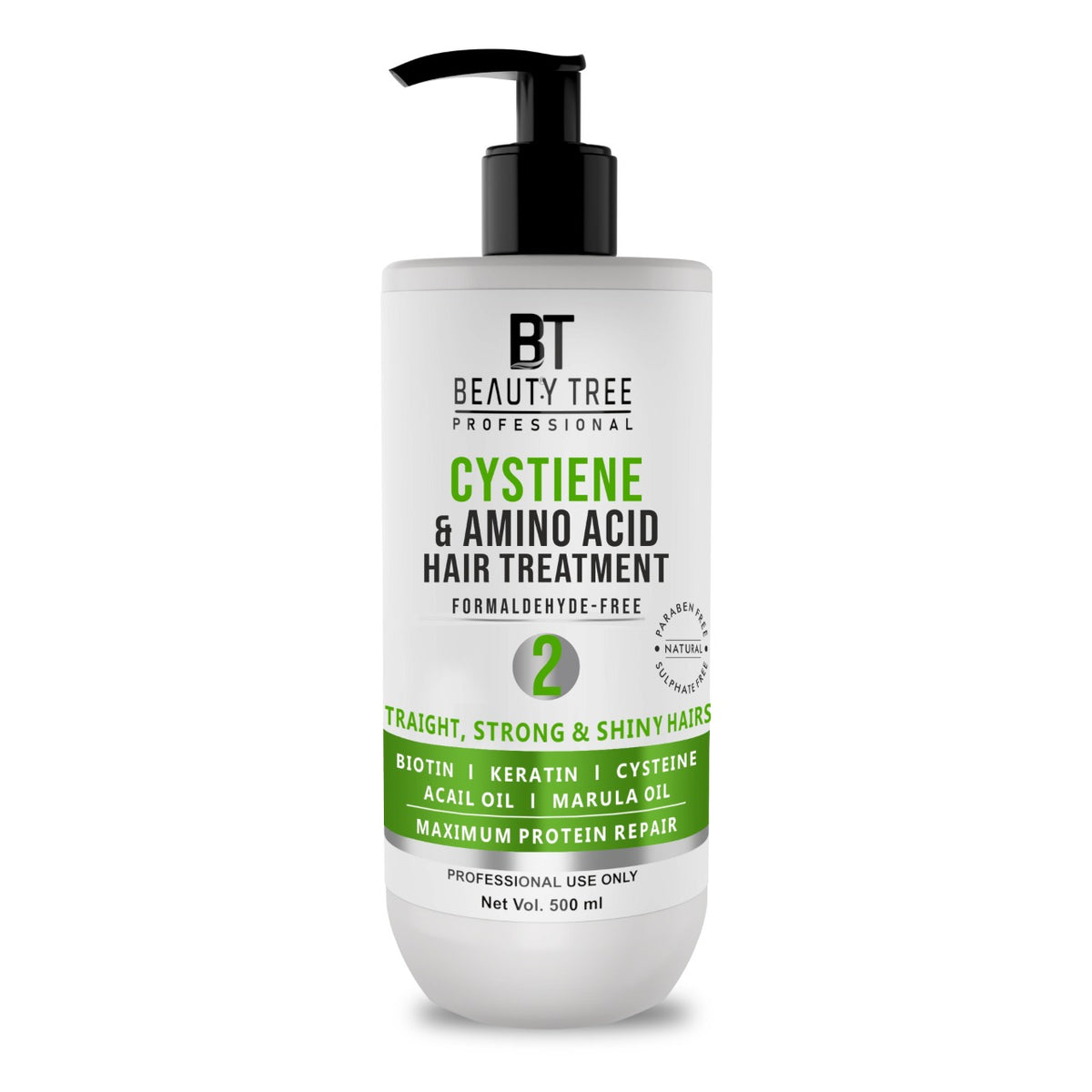 Beauty Tree Cysteine Keratin Hair Treatment For Salon Smooth Straight Hair | Formaldehyde Free | Smell Free For Women & Men 900 ml