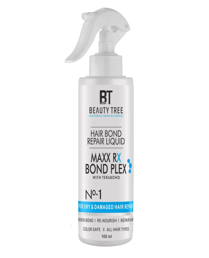 Beauty Tree Hair Bond Repair Liquid MAXX RX BOND PLEX With Terabond for Dry Damaged Hair Repair with Amino & Proteins For Damaged, Dry & Frizzy Hair | Hair Bond Repair | Formaldehyde Free, Smell Free | For Women & Men 100 ml
