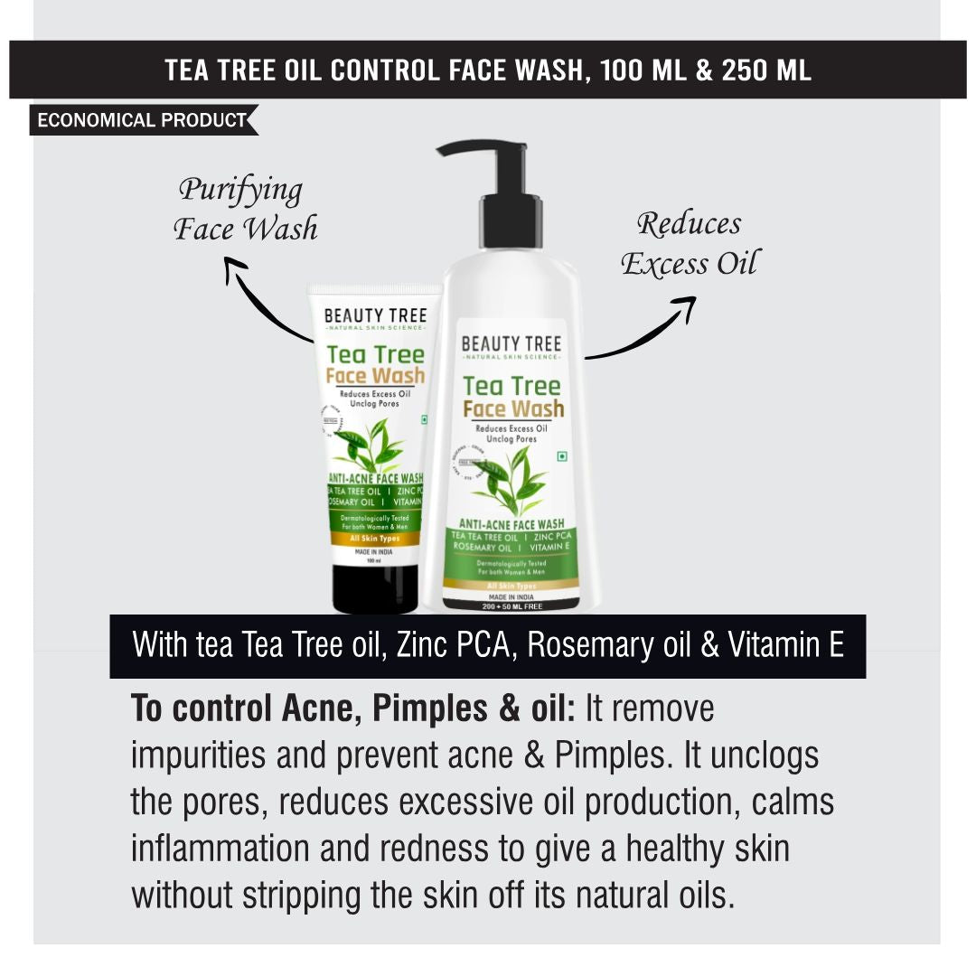BT Tea Tree Face Wash, 250ml