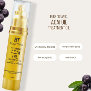 Beauty Tree Acai Oil Hair Serum with Marula Oil Vitamin E & Squalene Hair Oil (50 ml)