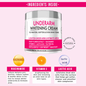 Beauty tree Under Arm Whitening Cream for Lightening Underarm and Intimate Area 100 ml