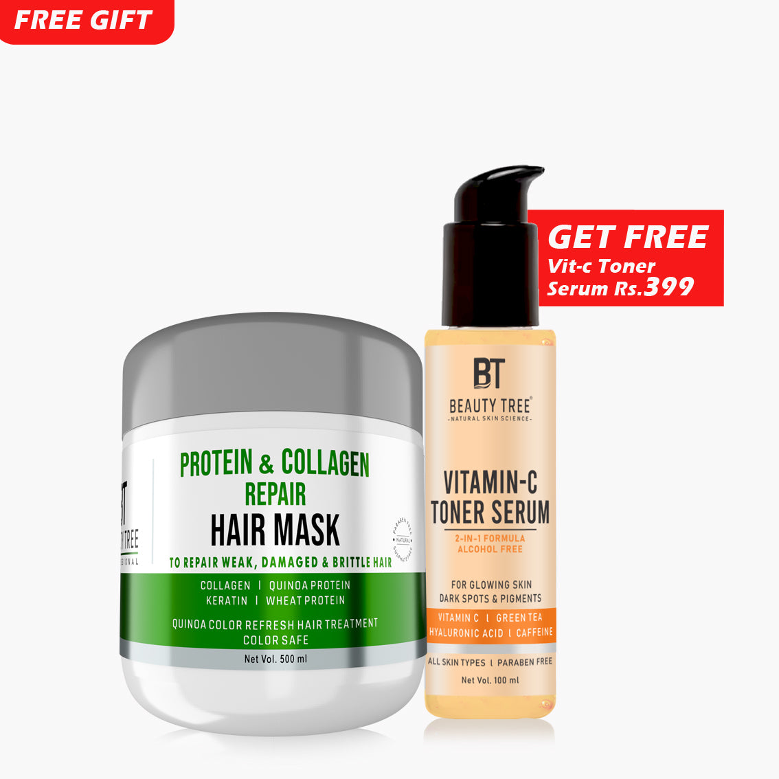 Beauty Tree Professional Protein & Collagen Hair Mask | Keratin Hair Cream For Women & Men 500 ml
