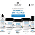 Beauty Tree Hyaluronic Acid & Vitamin-C Hydrafacial Skin Treatment ( Facial kit) For Hydration & Skin Brightening For Women & Men 5 - Steps 2100 ml