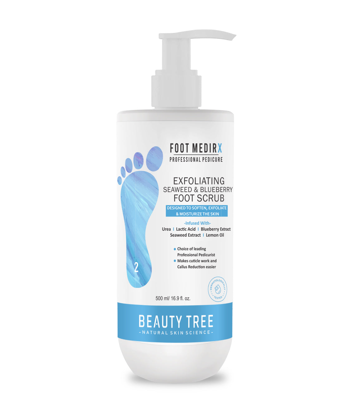 Beauty Tree Exfoliating Seaweed & Blueberry Foot Scrub For Dead Skin | Exfoliate & Moisturize The Skin | Callus Remover | 500 ml