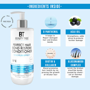 Beauty tree Perfect Hair Bond Restore conditioner With Arginine & Hair Amino Acid to Repair Damaged Hair bond 300 ML