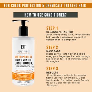 Beauty Tree Color Protect Reviver Moisture Conditioner With Quinoa Protein, Acai & Marula oil to Protect Color & Repair Damaged Hair 300 ml