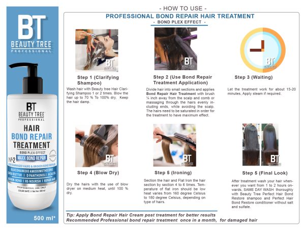 Beauty Tree Hair Bond Repair Maxx treatment for Damaged & Broken Bond Repair 500 ml