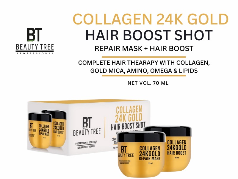 Beauty Tree Professional Collagen V24 K Gold Hair boost Shot (35+35) 70 ml