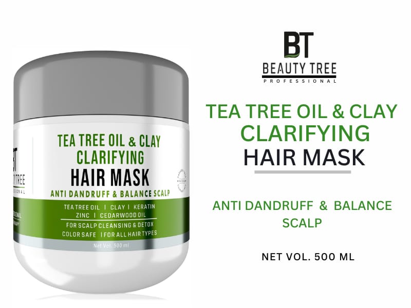 Beauty Tree Professional Tea Tree Oil and Clay Hair Mask 500 ml