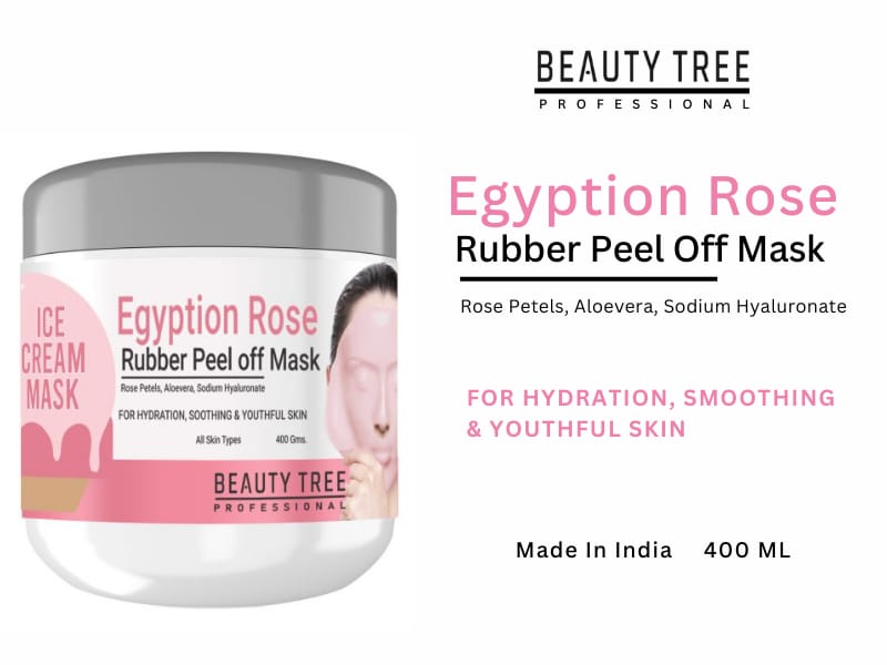 Beauty tree Egyptian rose Rubber Peel Off Mask for face 400 ml