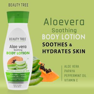 Beauty tree Skin aloe vera Body Lotion With Aloevera, Papaya For Soothes Dry & Itchy Skin 200 ml