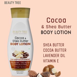 Beauty tree Cocoa & Shea butter Body Lotion With Shea Butter, Coco Butter For For Deep Nourishment 200 ml