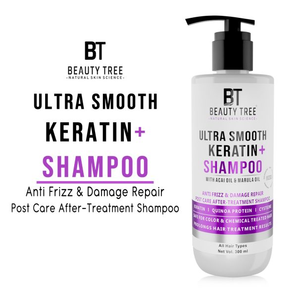 Beauty tree Ultra smooth keratin plus cream Shampoo 300 ml
