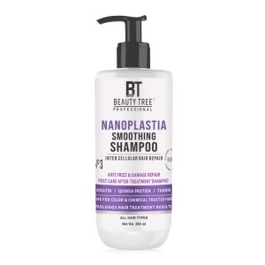 Beauty Tree Nanoplastia Smoothing Shampoo With hydrolyzed keratin, Acai oil, Marula oil 300 ml