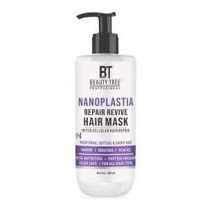 Beauty tree Nano Plastia Hair Repair Mask With Tannin, Acai Fruit oil, collagen For provide smoothing, deep hydration 300 ml