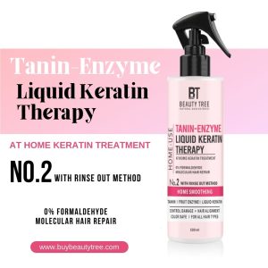 Beauty Tree Professional Tanin Enzyme Liquid Keratin Home Therapy No.2 With Tanin, Arginine & Liquid Keratin For smoother, shinier Hairs 100 ml