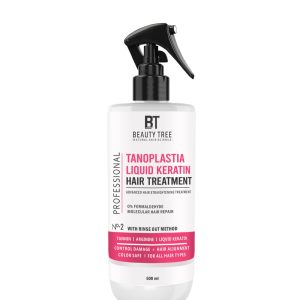 Beauty Tree Professional Tanoplastia Liquid Keratin Hair Treatment No.2 With Tanin, Arginine & Liquid Keratin For Give smoother, shinier Hair 500 ml