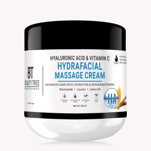 Beauty Tree Vitamin C + Hyaluronic Acid Hydrafacial Massage Cream With Hyaluronic Acid & Vitamin-C For instantly brightens & softens 500 ml