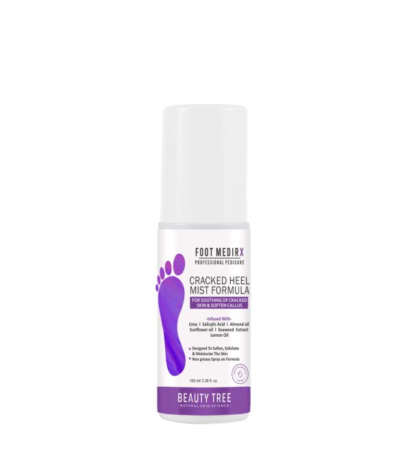 Beauty Tree Cracked Heel Mist Formula With Urea, Salicylic Acid & Lemon Oil For Hydration & Moisturization 100 ML