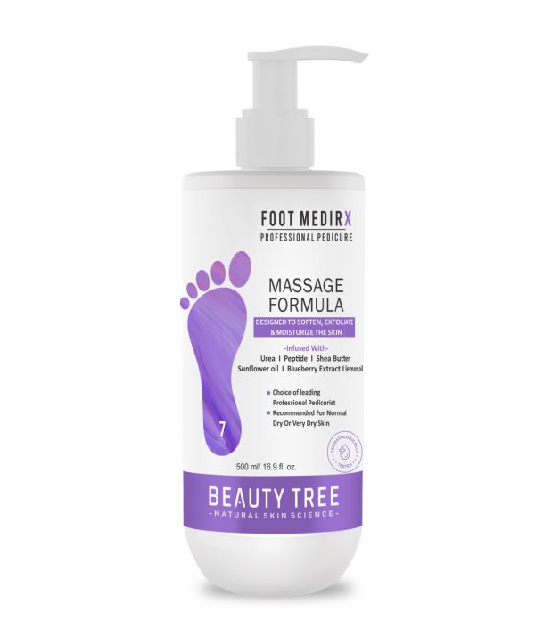 Beauty Tree Formula Light Weight Foot Massage Cream | With Urea & Blueberry Extract | For Rough, Dry and Cracked Heel, Feet Cream For Heel Repair | 500 ml